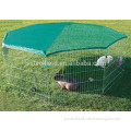 zinc wire folded dog puppy exercise pen with net pet playpen